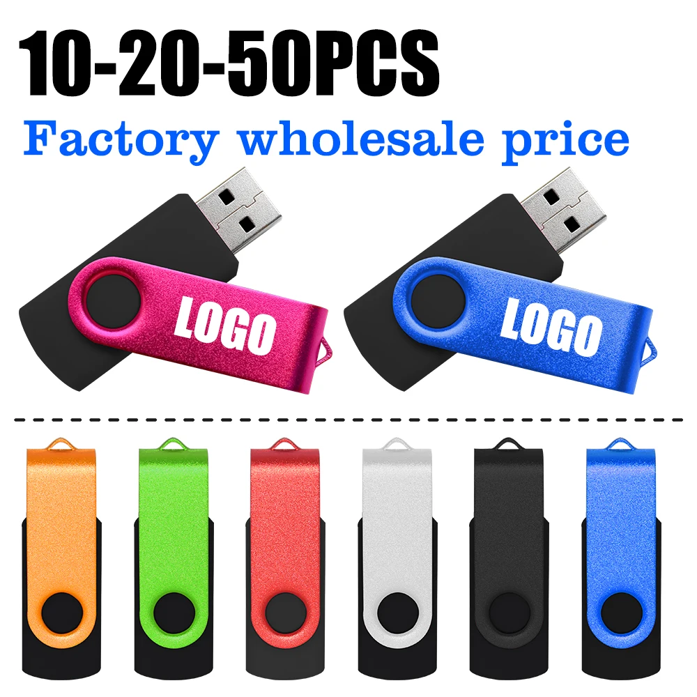 

10/20/50 шт./лот, флэш-накопитель USB 2.0 с логотипом, 4 ГБ8 ГБ16 ГБ32 ГБ, флэш-накопитель 64 ГБ, карта памяти, реальная емкость, U-диск Cle Usb