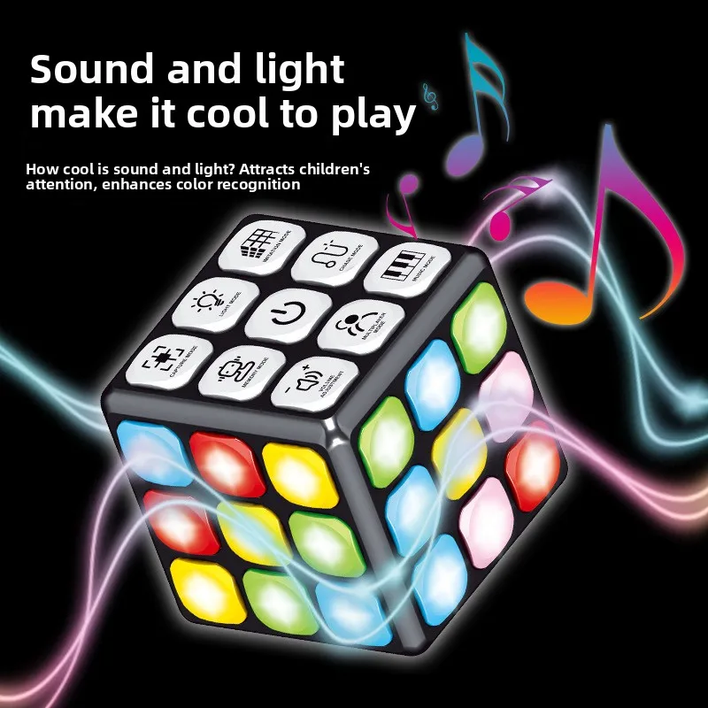 電子音楽キューブゲーム多機能クレンジライト子供向け新奇なおもちゃ越境パズルおもちゃ男の子と女の子向け