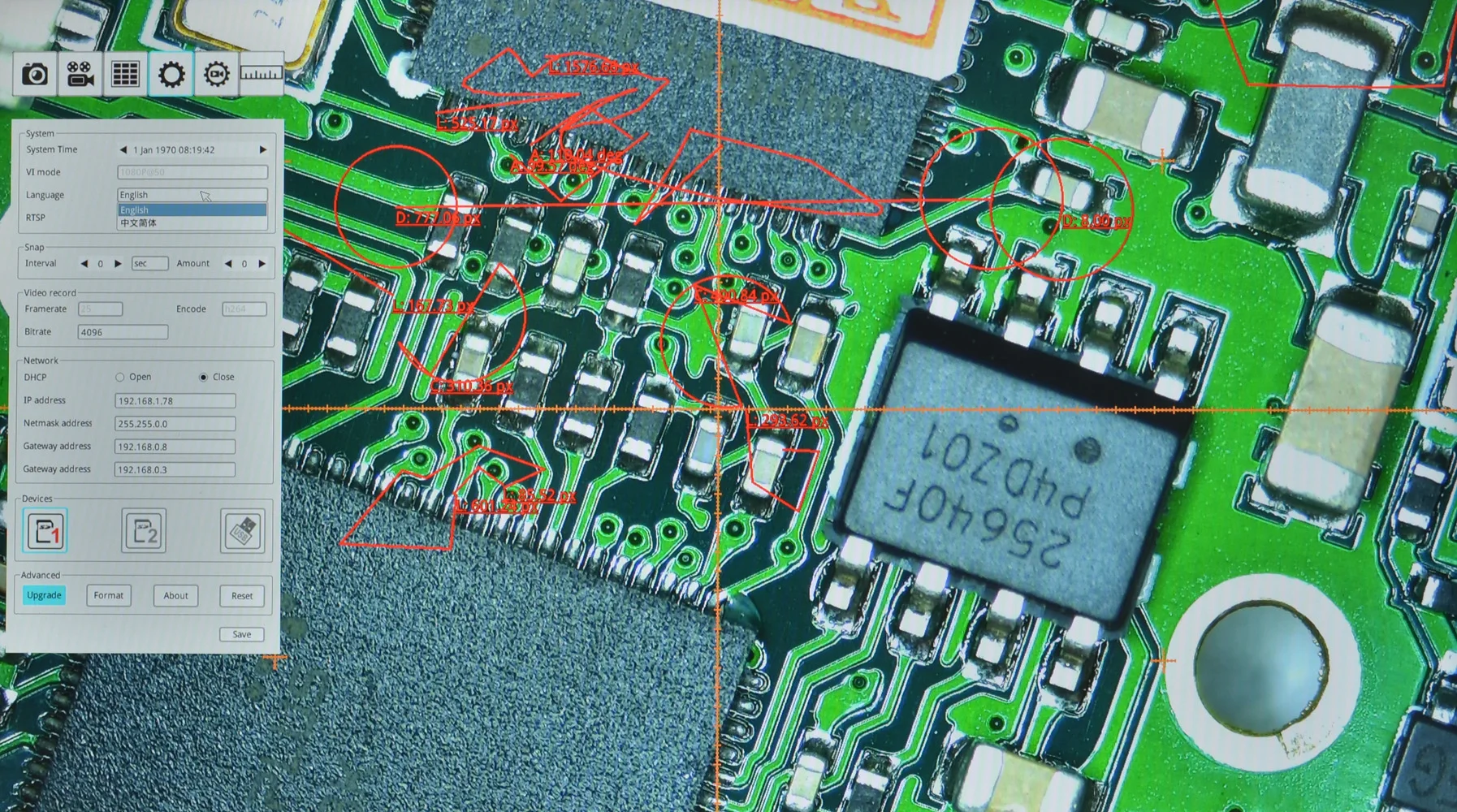 Fotocamera per microscopio USB compatibile con HDMI 1080P fotocamera calibrata industriale misurazione del calibratore digitale microscopio per la ricerca