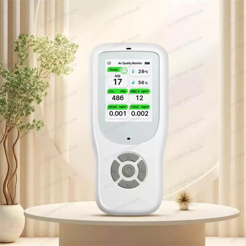 9-in-1 Air Quality Monitor Indoor Handheld AQI/CO₂/PM2.5/PM1.0/PM10/HCHO/TVOC/Temperature Detector Real Time with Air Test Kits