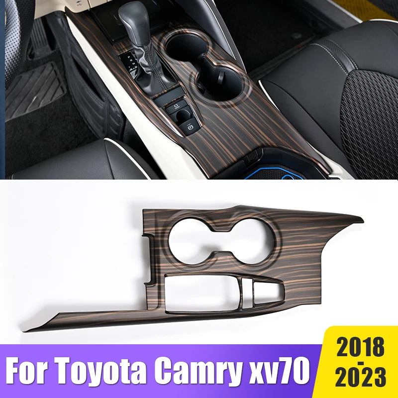 

For Toyota Camry XV70 2018- 2021 2022 2023 Car Interior Decoration Stickers Center Console Gear Shift Box Panel Frame Cover Trim