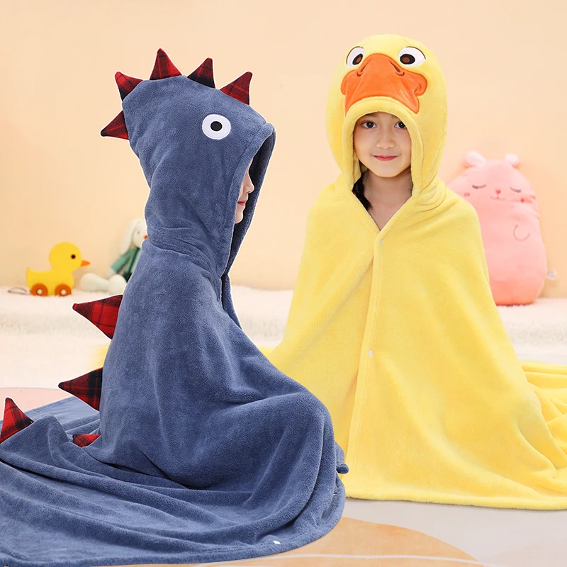 Baby Bath Towels Absorbent Soft Baby Shower Towel Large Blankets Children Bathrobe Boys Girls Bath Robe Kids Hooded Poncho Towel