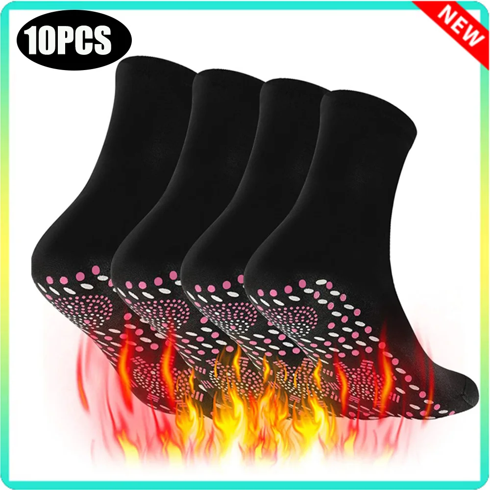 10pairs Tourmaline Self-Heating Socks Winter Warm Thermal Health Care Socks Slimming Health Short Sock Magnetic Therapy Sock