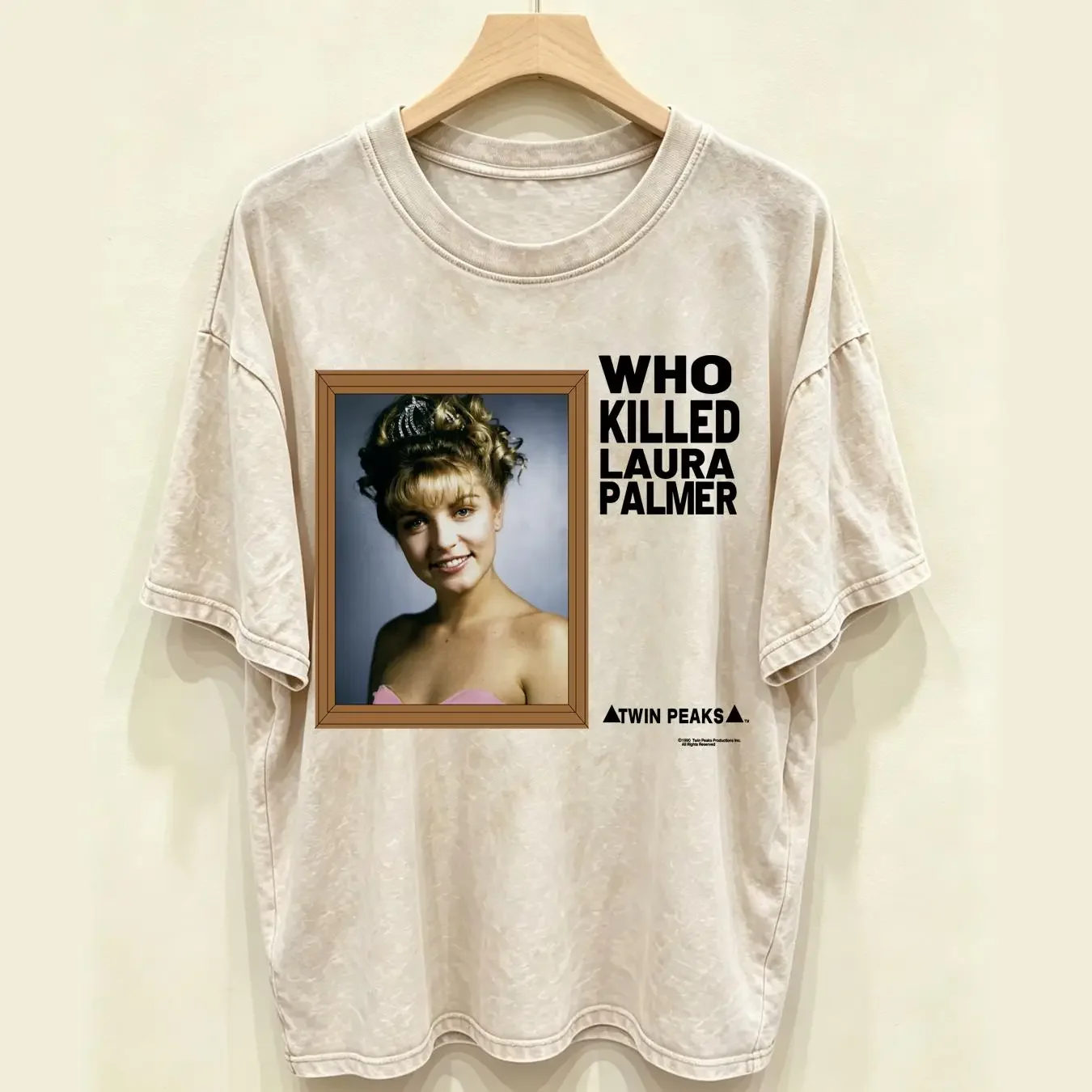 washed T Shirt Vintage 90s Twin Peaks Who Killed Laura Palmer Small vintage Washed Stylish Stretched Comfortable Breathable