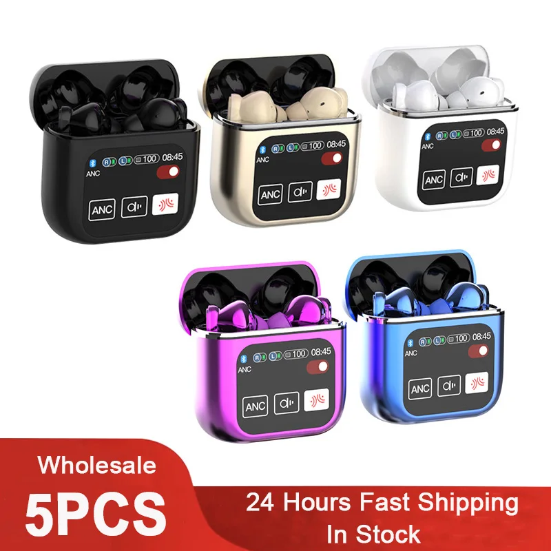 5Pcs/Lot SE60 True Wireless Bluetooth Earphone Sports Stereo ANC+ENC Noise Reduction Headset TWS Bass Touch LED Screen Earbuds