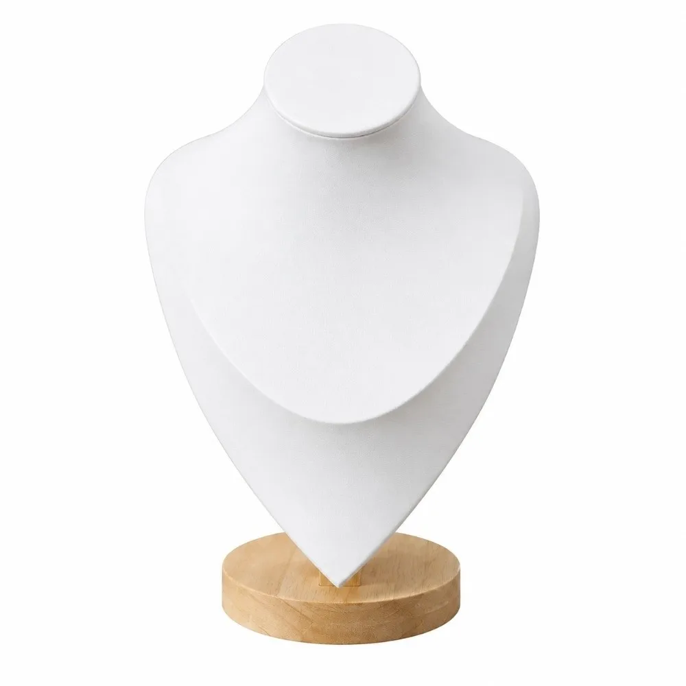 Fashion High-End Necklace Display Stand Elegant Portable Jewelry Bust Display Holder Durable Wooded Portrait Neck Trade Show