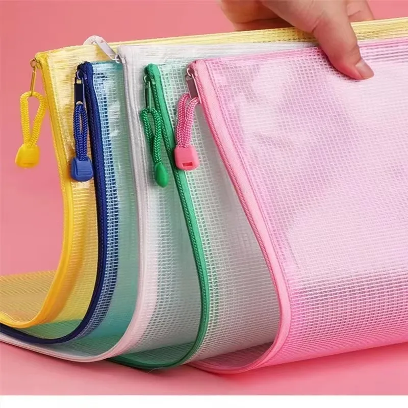 A3 Zipper Pouch Document Bag Waterproof Zip File Folders Artwork Storage School Office Supplies 8k Drawing Paper Storage Bags