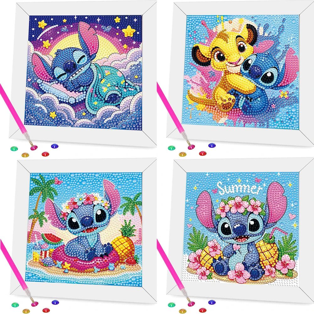 

Cartoon Stitch Diamond Drawing Children's DIY Handmade Full Diamond 5D Crystal Diamond Children's Dot Diamond Drawing Art