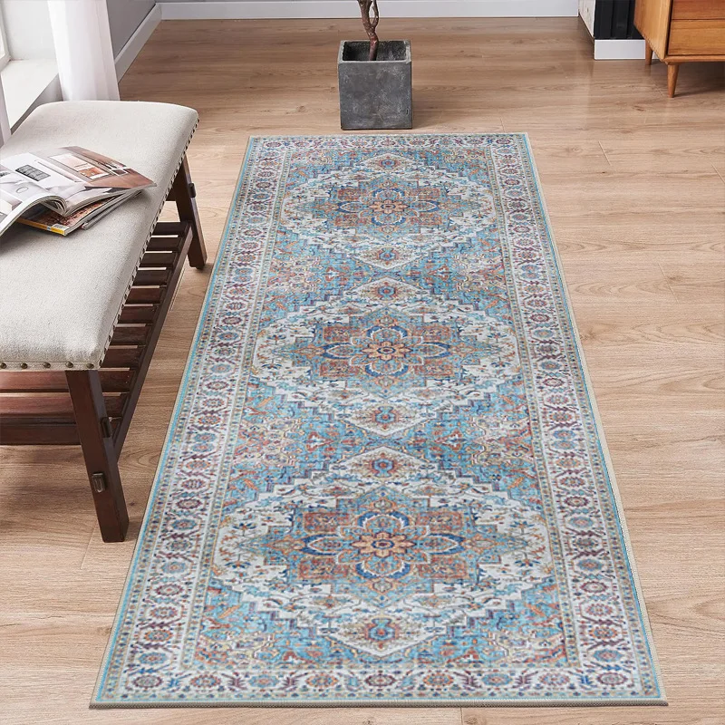 

Europe Hallway Carpet Bedroom Decorative Corridor Track Mat Kitchen Rugs entrance Long Area Carpet Stairs Runner Aisle Floor Mat