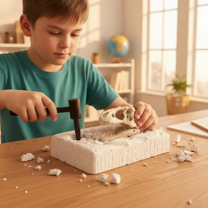 Dinosaur Fossil Dig Kit – Excavate & Assemble Dinosaur Skeletons| 3D Dino Bones Puzzles| Jurassic Paleontology Toy