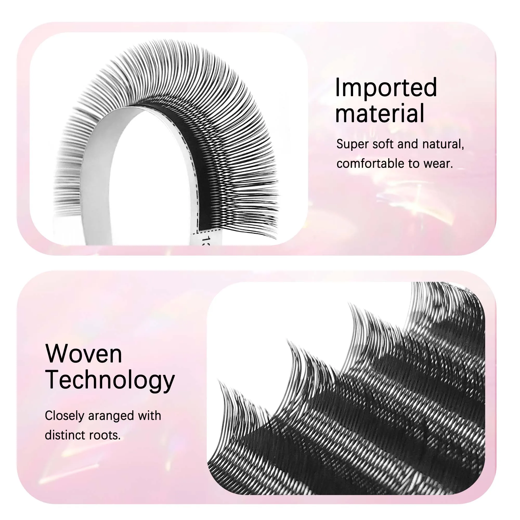 CoMango Lekki równoległy kwiat w kształcie litery U rzęsy YY hybrydowa technologia objętości włókna cilios super miękki gotowy wentylator do przedłużania