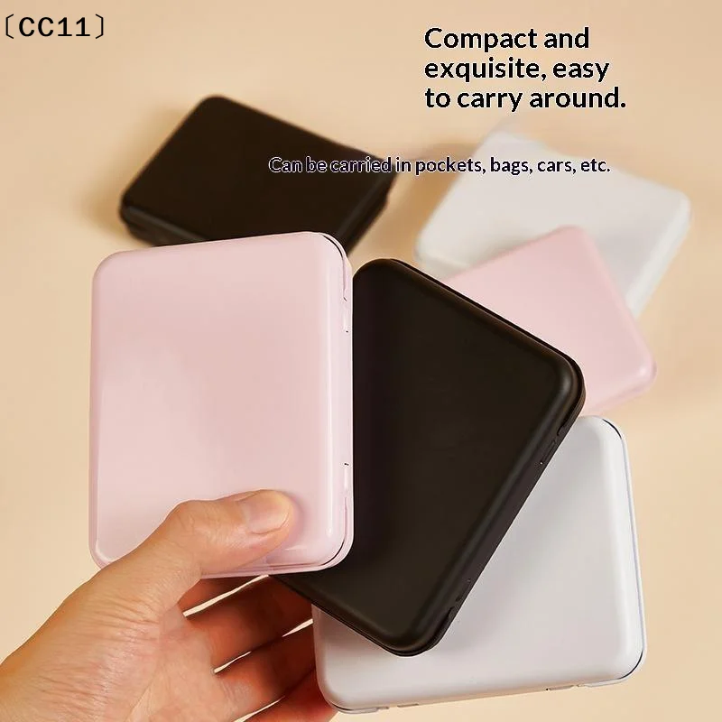 Metal Rectangular Empty Mini Tin Box Tinplate Push Candy Pill Cases Bins Jar Hinged Containers Small Organizer Storage Box〔CC11〕