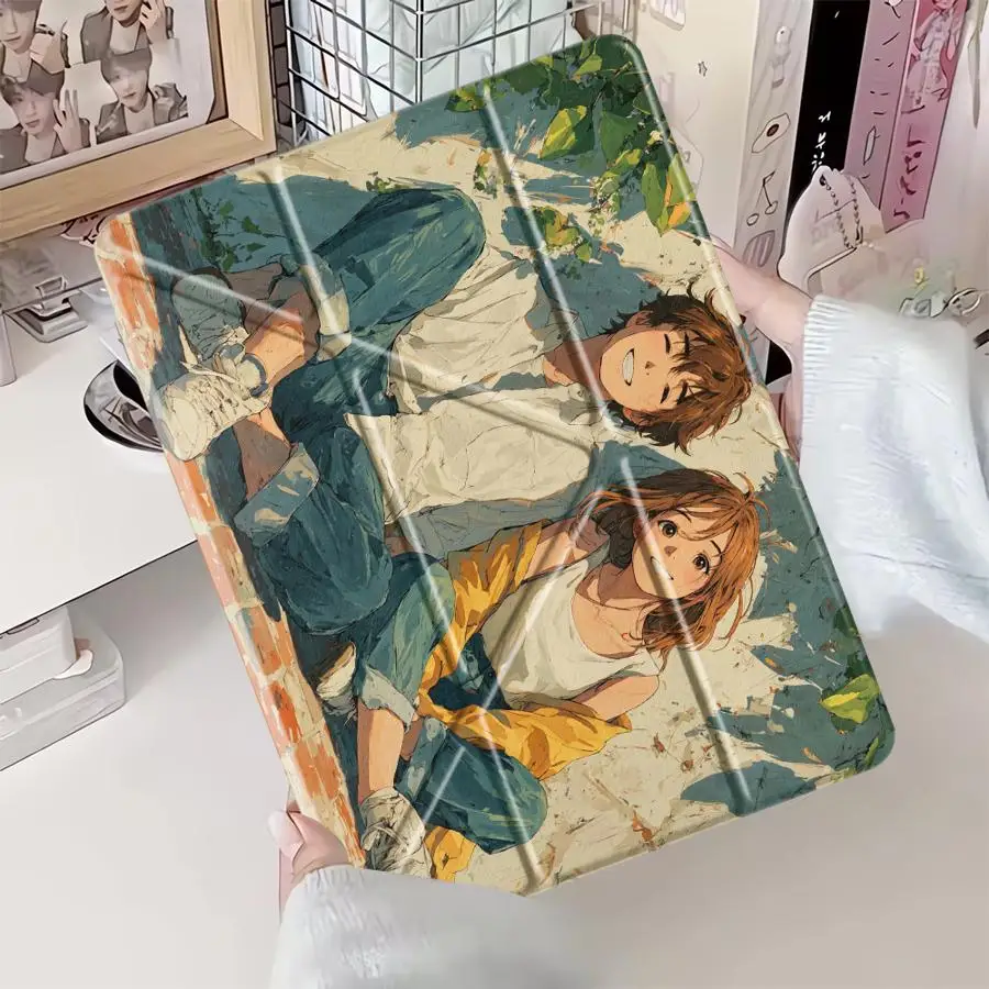 

Youthful Couple Holder Cover Tablet Case For iPad Air 4 5 M3 M2 1 2 M4 11inch Pro 2025 Pro 11th 10th 9th 8th 7th 12.9inch Mini 6