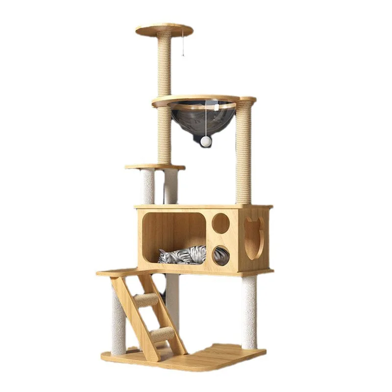 

Cat climbing frame, cat nest,tree integration, large space capsule, sky pillar, shelf, jumping platform, toys