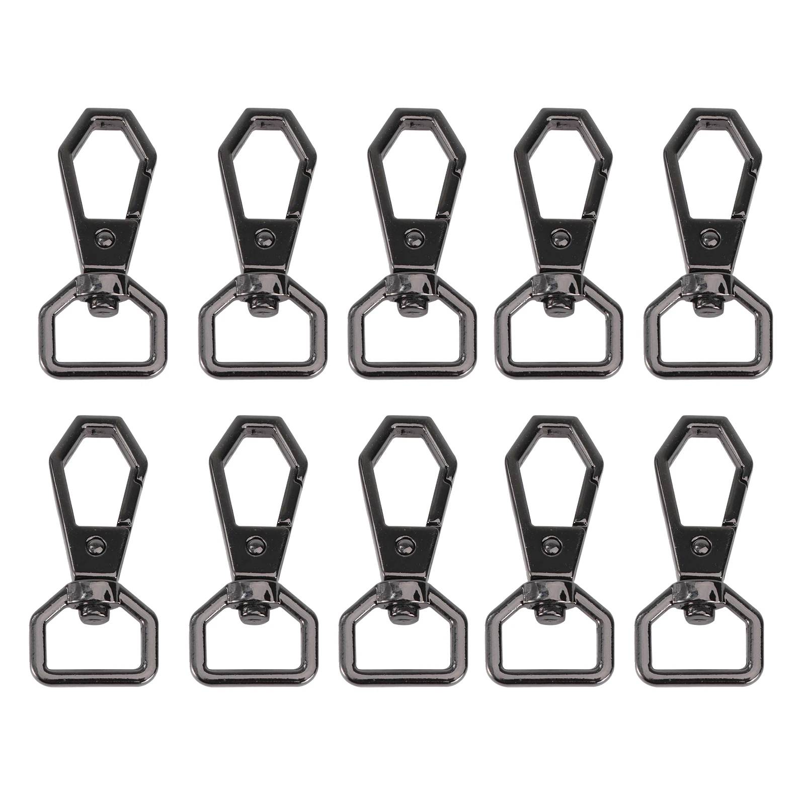 

10pcs Hook Key Chain Swivel Clasp Keyring Alloy Durable Lightweight Gift nament Bag Accessory Jewelry Craft Project