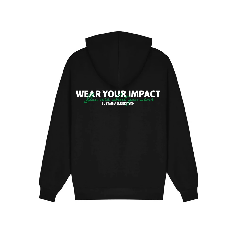 Men's and Women's Solid Color Pocket Hoodies Sports Fitness Sweatshirt Streetwear Clothes WEAR YOUR IMPACT  [ SUSTAINABLE ]