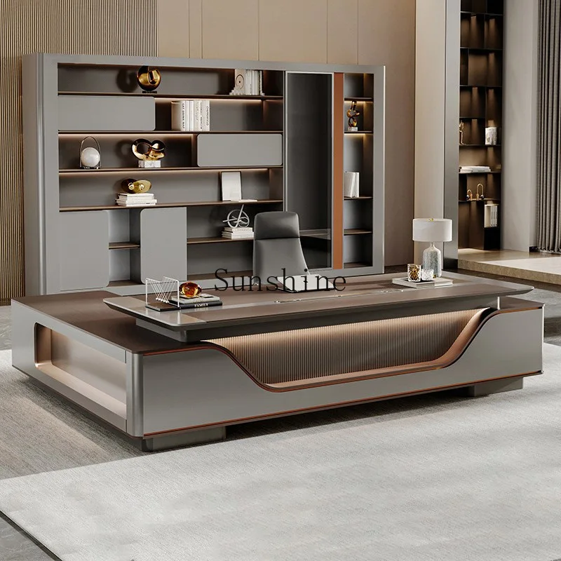 

Office, senior desk manager, simple and modern combination of tables and chairs