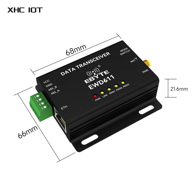 Star Networking Long-Distance Data Transmission Image Transmission Radio 915MHz  XHCIOT EWD611-900NW20(485) Network Port 1KM