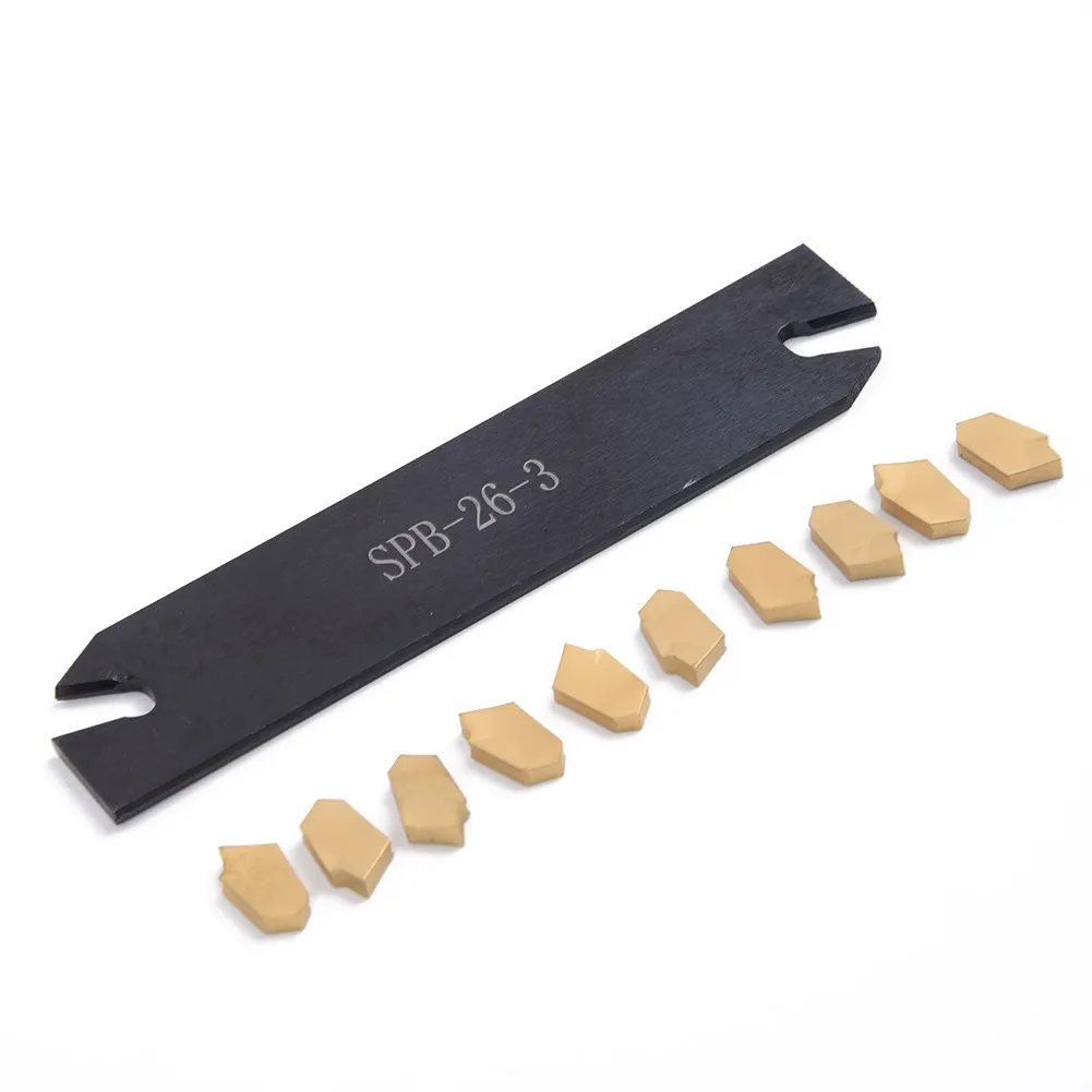 

SPB263 26mm Parting Grooving Cut Off Tool Holder for Semi Finishing Steel Processing with 10pcs GTN3 SP300 Inserts