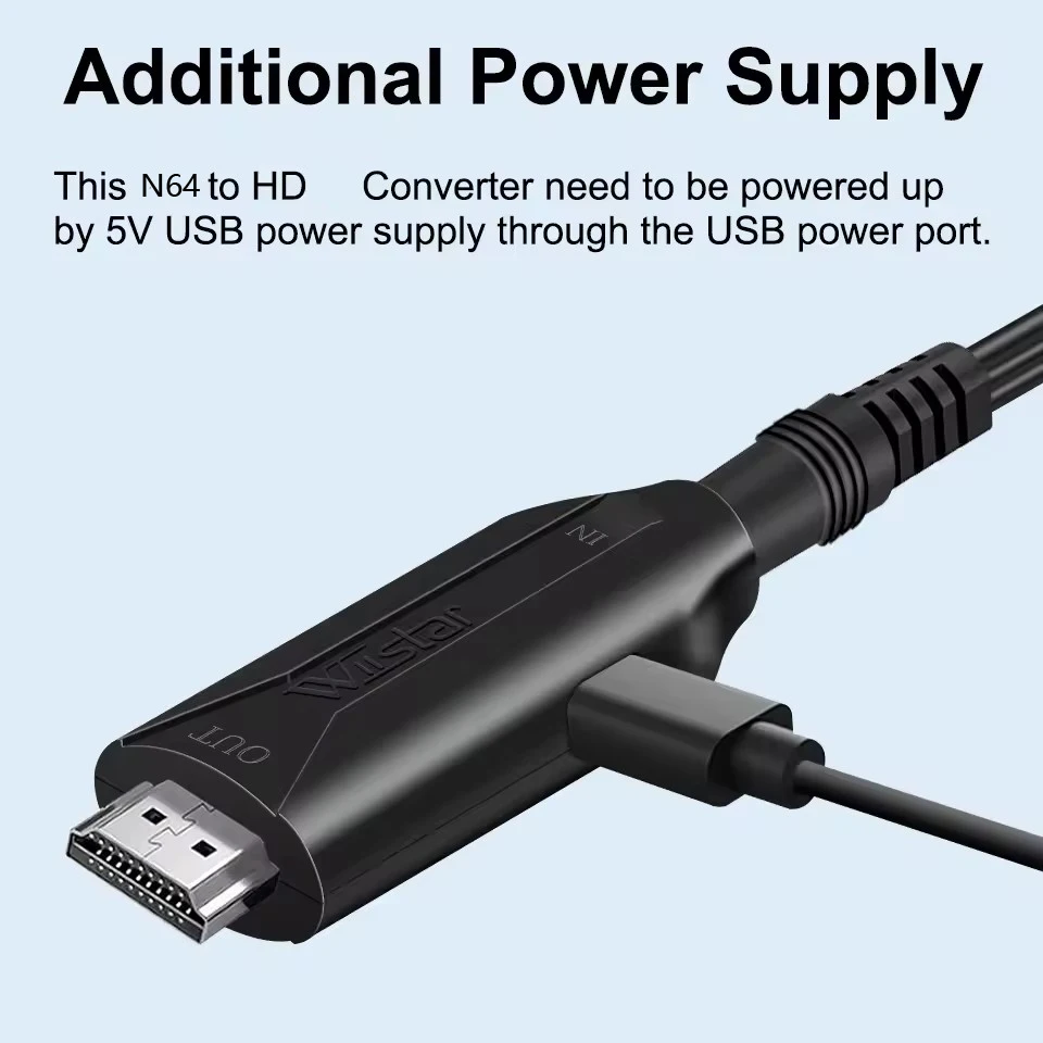 N64 to HDMI-compatible cable Converter Adapter,for Nintend 64 & Super SNES and NGC,Digital Cable,Restore Game Screen