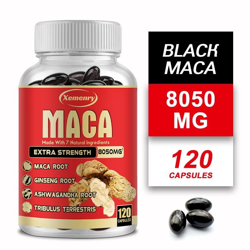 

Maca Capsules - Natural Energy, Performance and Mood Support, Promotes Muscle Growth and Mass