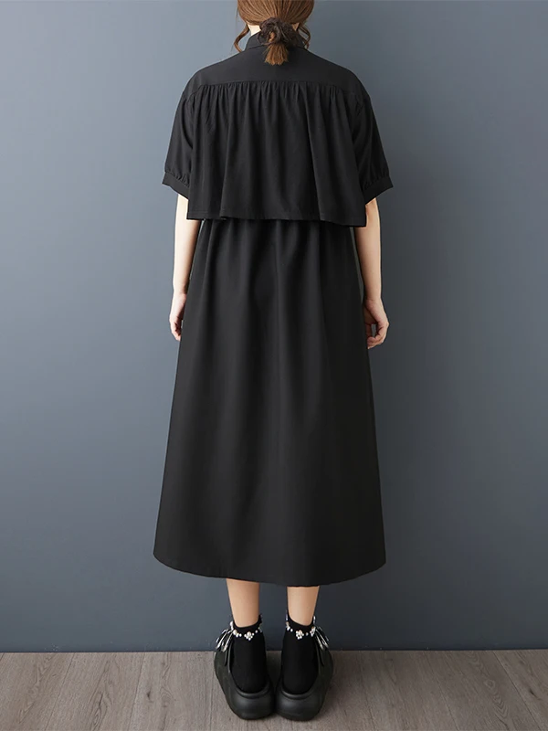 k Sle Long irt Dr Women's Faion Slimming High-End Large Size Spring Summer New Arrival Korean Sle Loose Waist