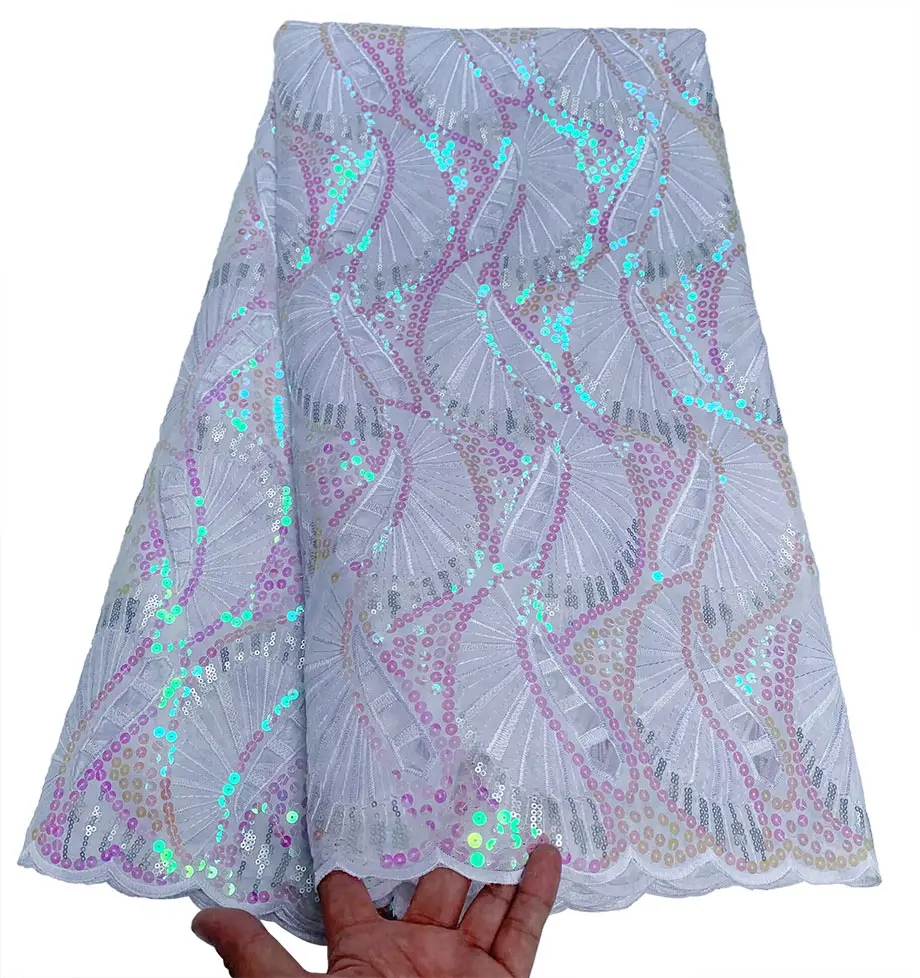Embroidery Handcut French Lace High Quality African Organza Lace Tulle Mesh Fabric Nigerian Dubai Traditional Occasional Wear