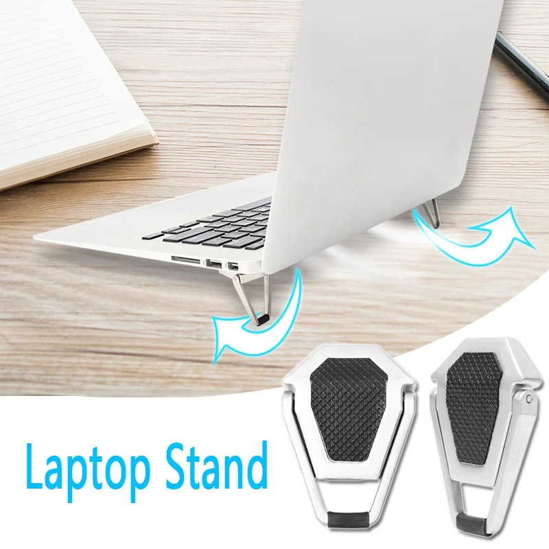 Portable Invisible Laptop Stand Pad Aluminum Cooling Computer Keyboard Mount Kickstand Ergonomic Lightweight Laptop Desk Stand