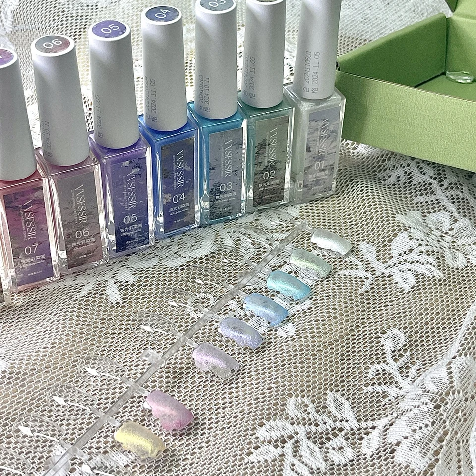 

6 мл перламутровый акварельный цветущий гель-лак с градиентом, мрамор, полуперманентный лак для ногтей, гелевая краска, принадлежности для дизайна ногтей