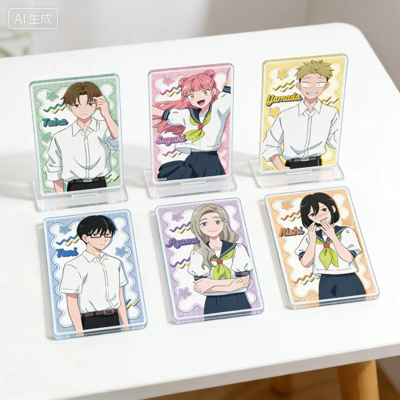 You and I Are P-Polar Opposites HD Rectangle Acrylic Stand Model Plate Keychains Desk Decorations Souvenir
