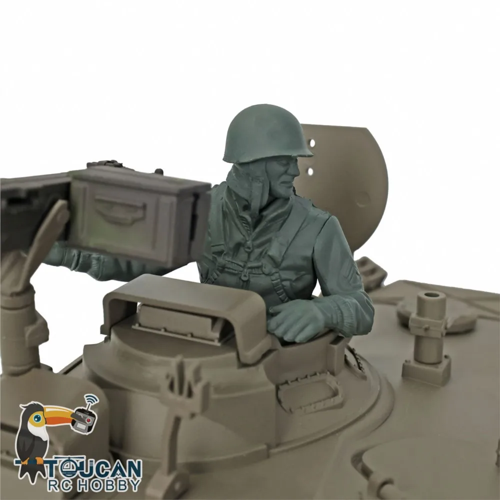 Henglong RC Tank Pro Ver 1/16 7.0 Walker Bulldog 3839 Tracce in metallo Ruote Rotazione torretta 360 Battaglia a infrarossi