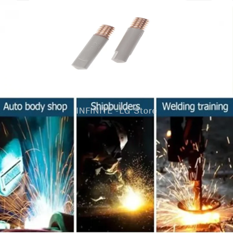 2pcs/set 15AK New Coating Protective Nozzle Welding Contact Tips 25mm M6 Gas Shield Welding 0.8mm/1mm MIG Welding Pistol Parts