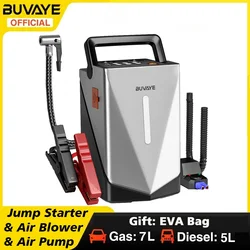 BUVAYE Auto Jump Starter Elektrische luchtblazer 8-in-1 luchtpomp Power Bank Verlichting Draagbare snelheidsrotatie Blazende zuigblad