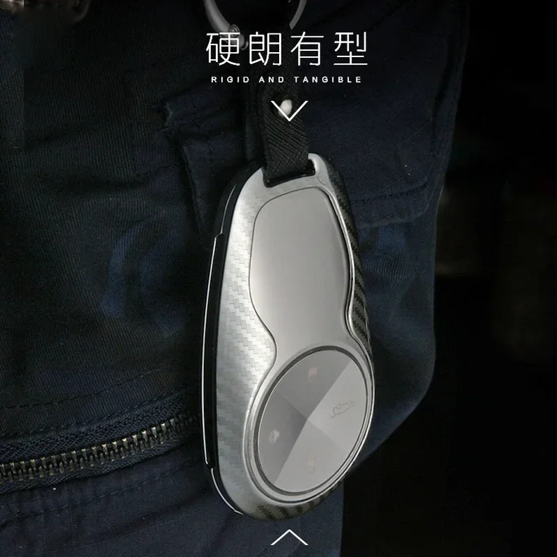 Legering autosleutel geval portemonnee voor Weilai Nio ES8 ES6 auto-accessoires sleutelhanger sleutel cover tas