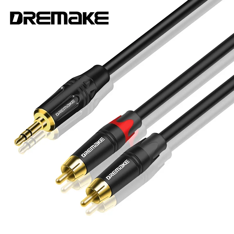 RCA  Audio Cable Stereo Gold-plated Y-splitter TRS 3.5mm To 2X3.5mm For PC Smartphone Tablet MP3 TV  DVD Speaker Amplifier