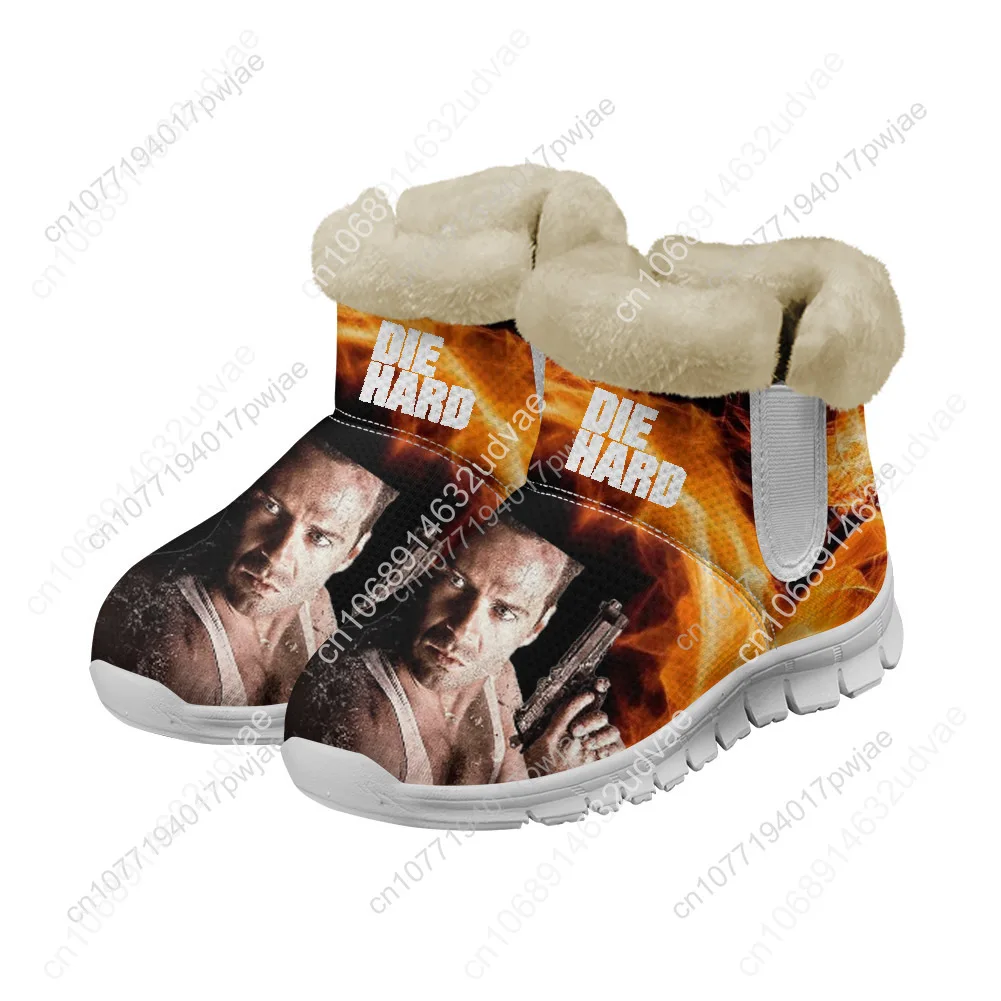 Die Hard Movie Snow Boots John McClane  Mens Womens Teenager Shoes Keep Warm Casual Lightweight Sports Custom Sneakers