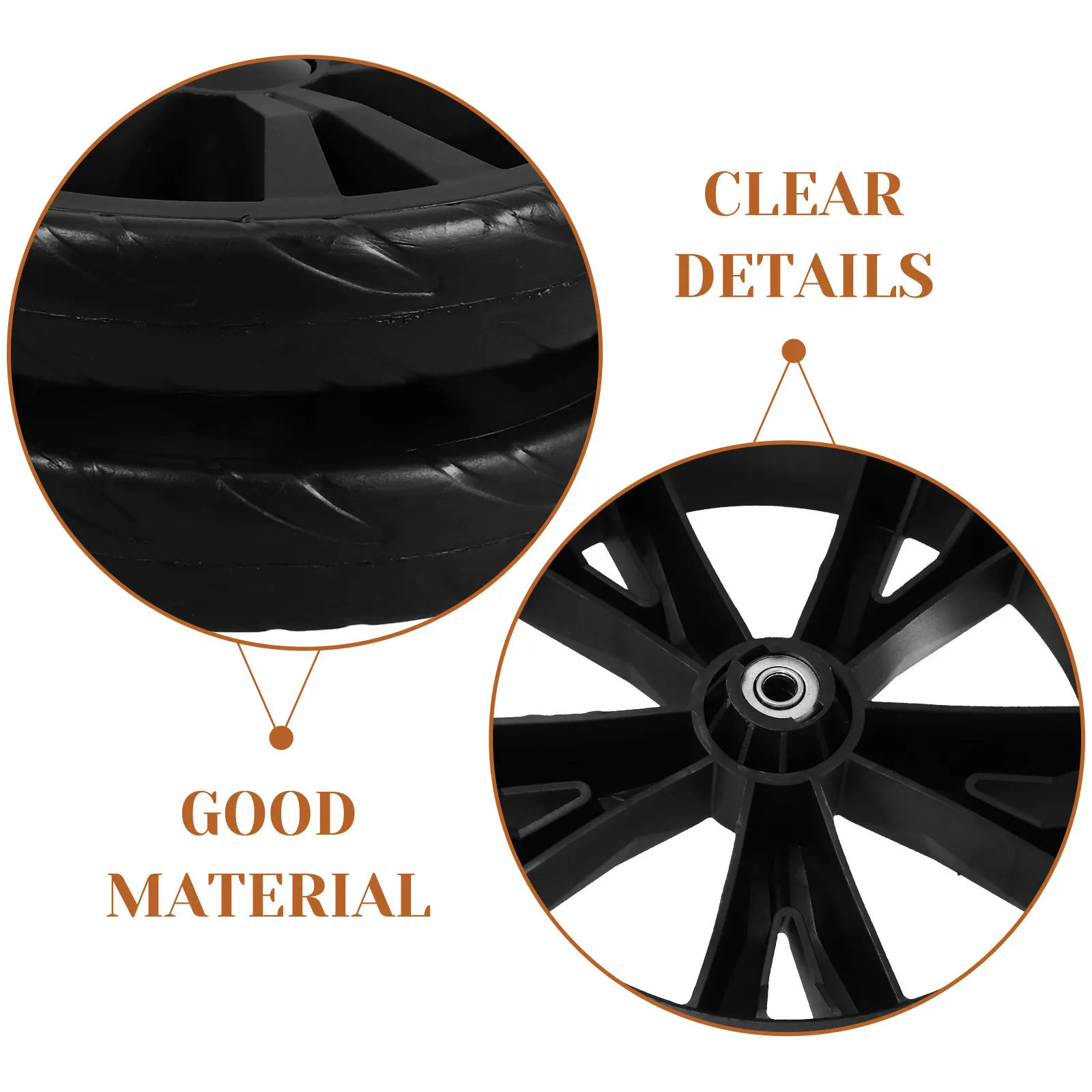 2Pcs Shopping Cart Wheels Replacement Heavy Duty Foldable Stair Climbing Caster Wheels for Market Trolley Wheelchair Luggage