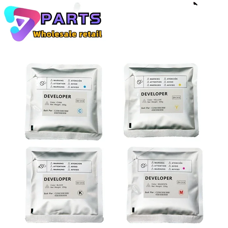 1PCS DV313 DV 313 C308 C258 Developer Powder for Konica Minolta Bizhub C308 C368 C458 C558 C658 C 258 308 368 458 558 CMYK