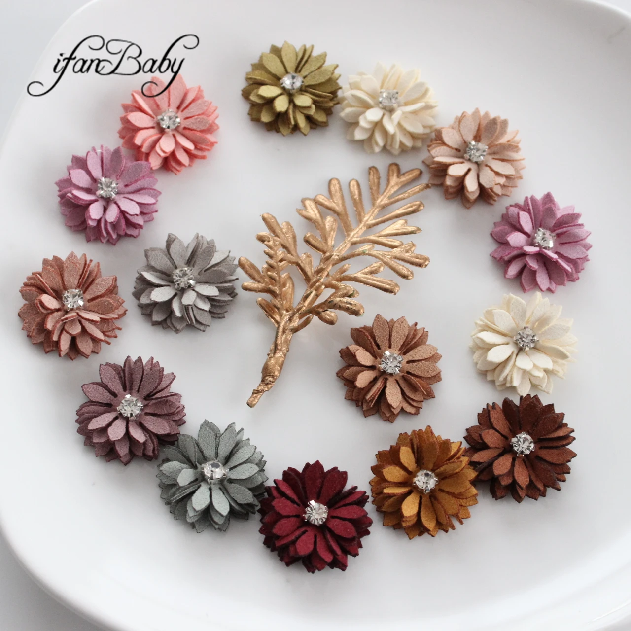 2.5CM Mini Flowers For DIY Wreath Headdress Clip Accessories Wedding Decorations Artificial MICROFIBER Hair Flowers