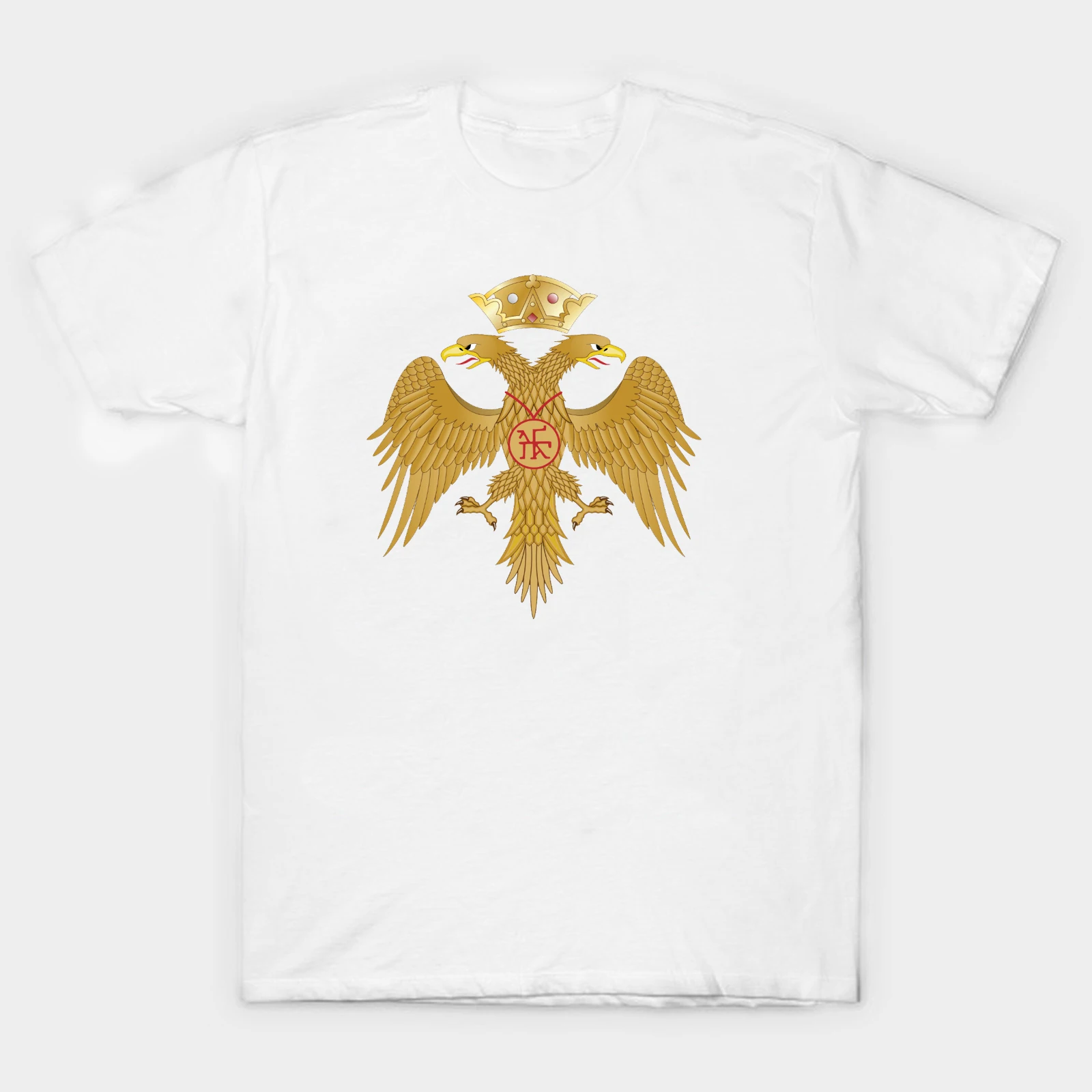 Palaiologan Dynasty Emblem - Double Headed Eagle T-Shirt. Summer Cotton Short Sleeve O-Neck Mens Gift T Shirt New S-3XL