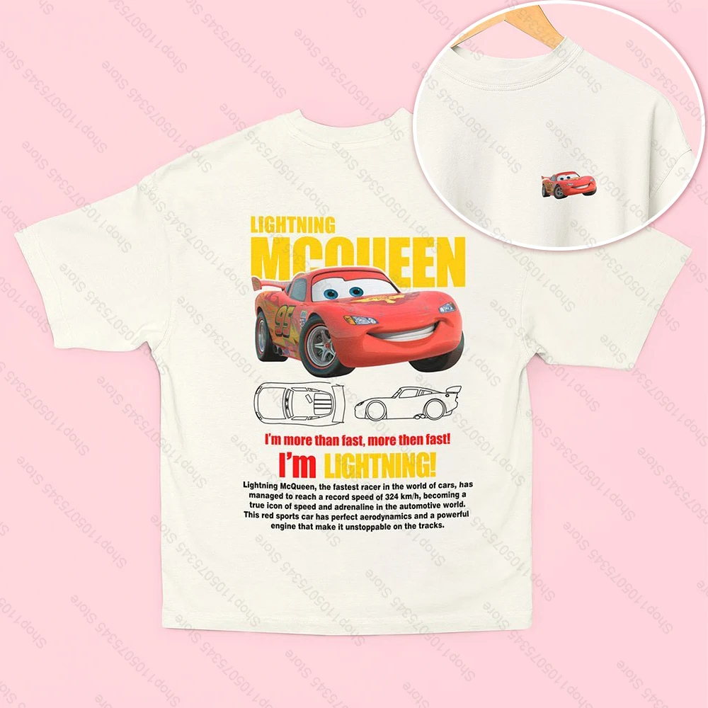 صيف جديد البرق ماكوين وسالي مطبوعة زوجين تي شيرت سالي وماكوين عادية لطيف المرأة تي شيرت عادية المحملة القمم