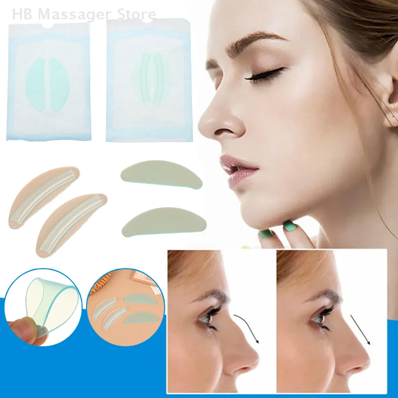 1 Pair Medical Silicone Nasal Splint With Airway Septoplasty Nose Shape Support Corrector Plate For Nose Surgery Rhinoplasty