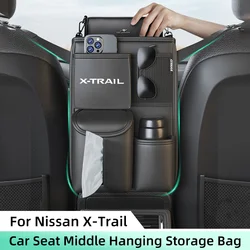 Car Seat Middle Storage Bag For Nissan X-Trail T30 T31 T32 T33 Armrest Hanging Organizer Handbag Holder Pocket Tissue Storage