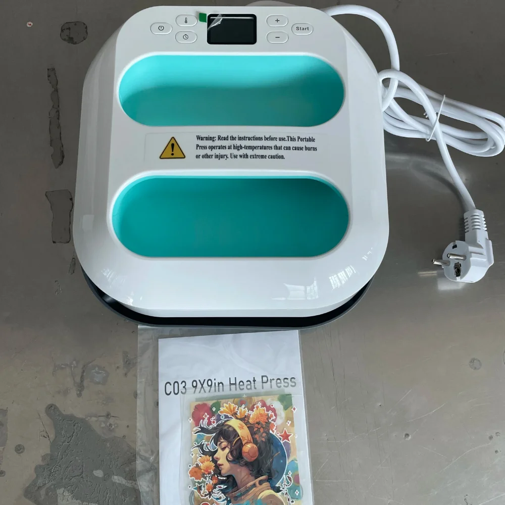 

DTF Heat Press Machine Portable Sublimation Iron Hot Press For T-Shirts 23 x 23cm Sublimation Heat Transfer Heater Device Tool