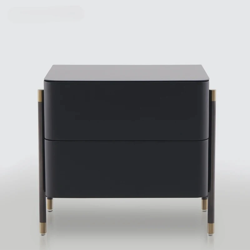 

Modern Simple Rock Panel Bedside Table Home Bedroom Wireless Storage Bedside Cabinet