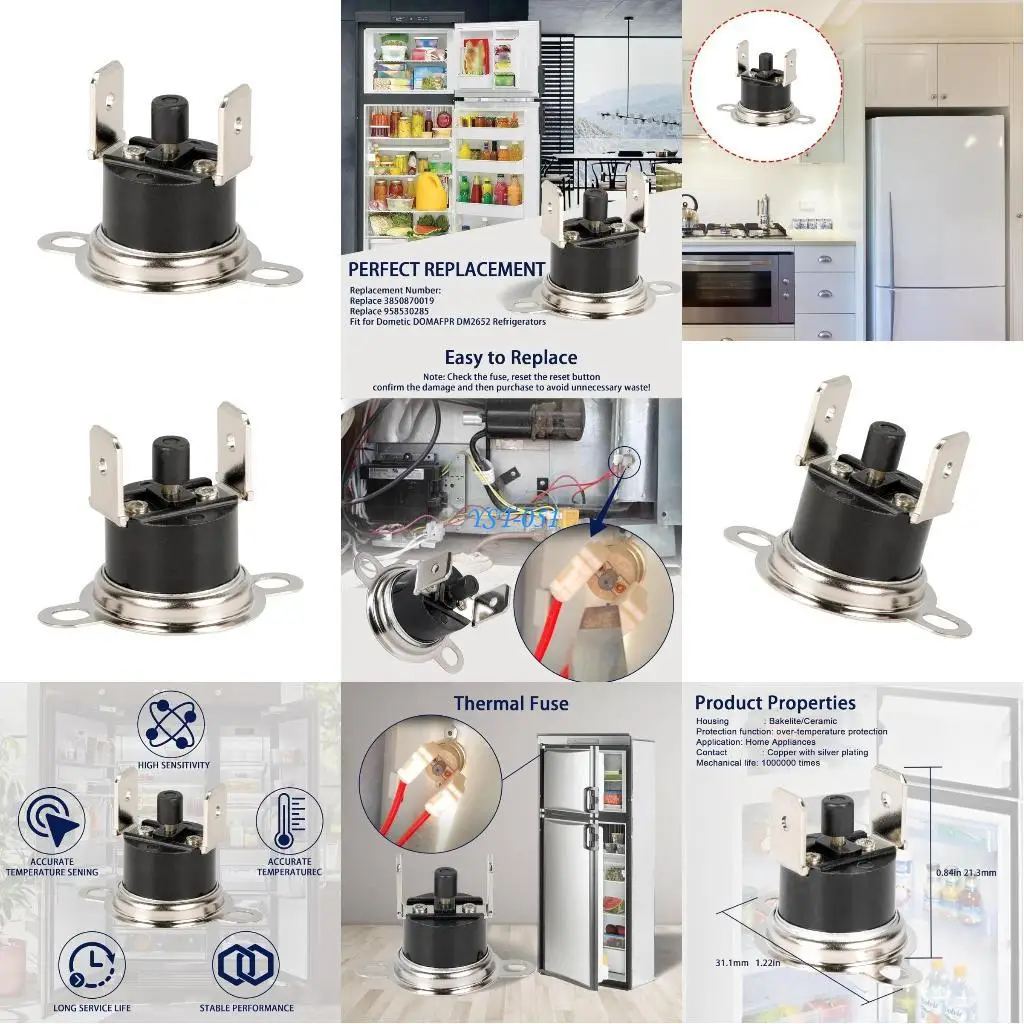 

E15A Fast Thermals Steel Thermals Cutoff Device 3850870019 Replacement Suitable for Cooling Systems