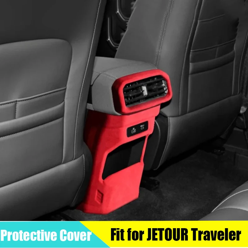 

Suitable for Chery JETOUR Traveler T2 2023 2024 Rear Anti-kick Air Vent Protective Cover Suede Car Interior Modification Parts