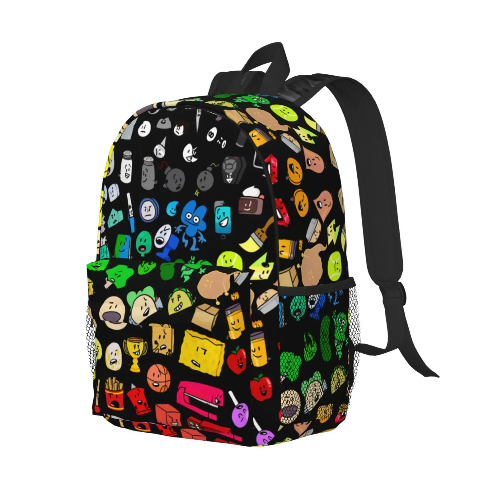 Classic BFDI Inanimate Insanity All Characters Backpacks Teenager Bookbag 15 Inch Children Bags Laptop Rucksack Shoulder Bag