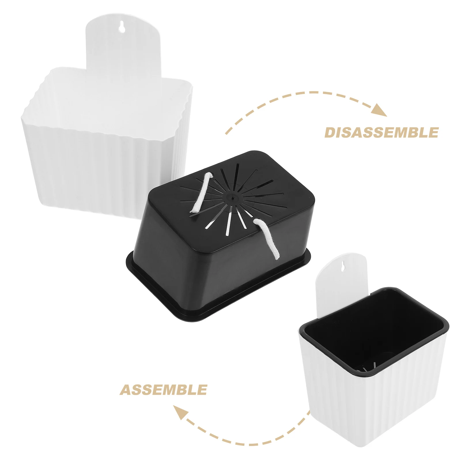 

2 шт., настенные горшки для самостоятельного полива, автоматические цветочные горшки для суккулентов, подвесной декор для балкона, прочный пластик