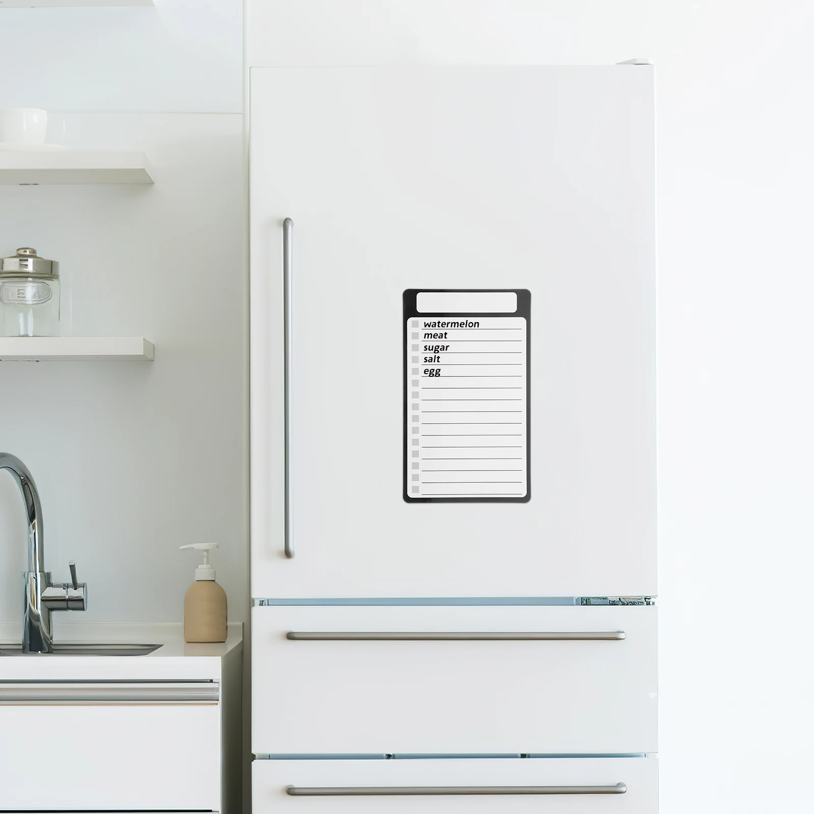 

Magnetic Notepad PET Material Smooth Writing Modern Design Magnetic Whiteboard Refrigerator Door Metal Surface Grocery